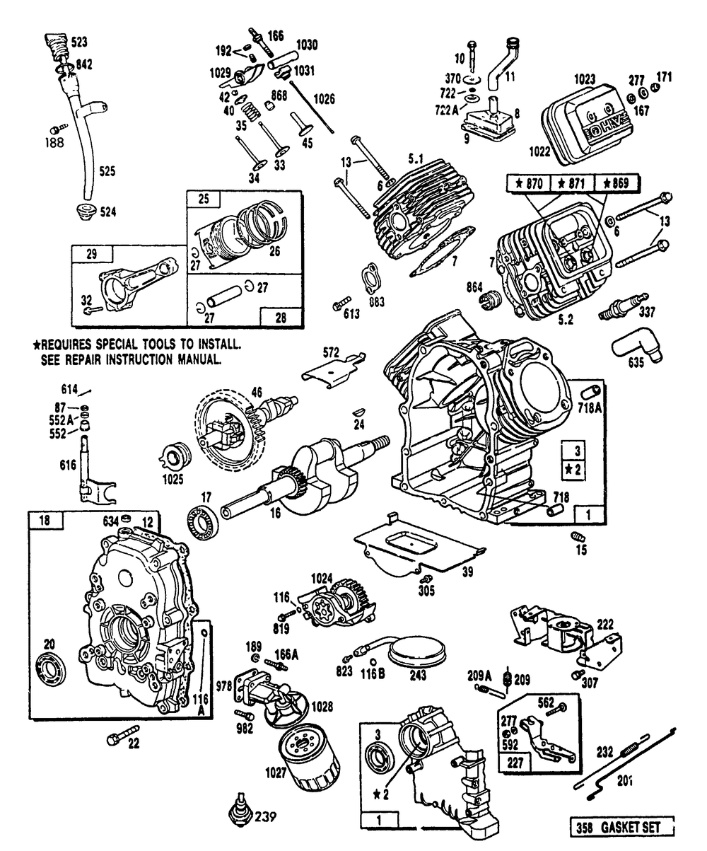 Replacement Parts For Engine Diagram and Parts List for 9163-0-4W113A  Briggs and Stratton Generator